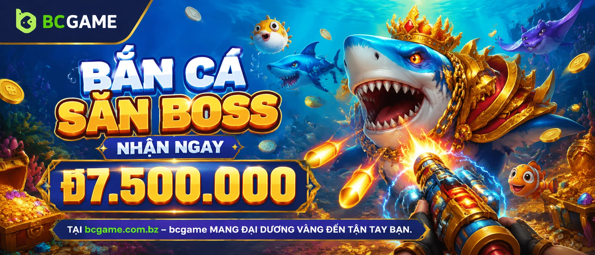 Bắn Cá Săn Kho Báu với mốc rõ